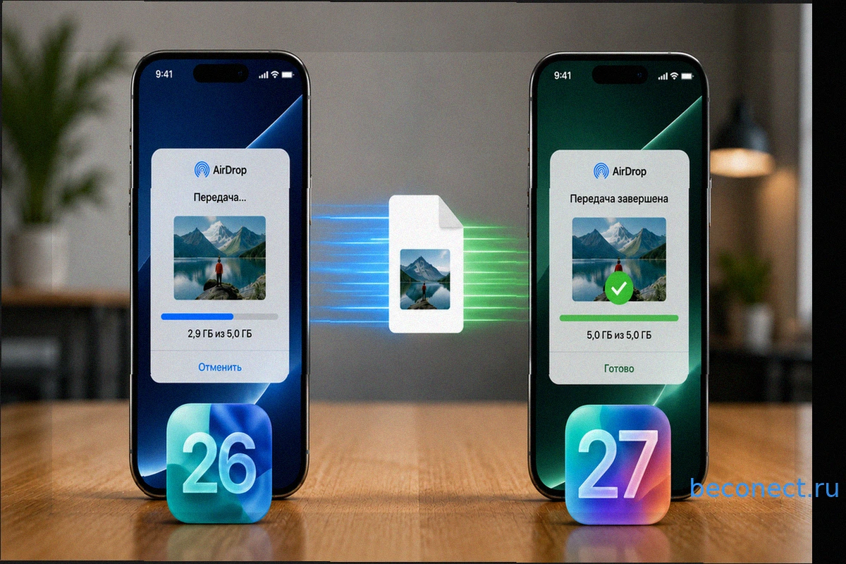 AirDrop в iOS 27: как изменилась передача файлов между устройствами Apple