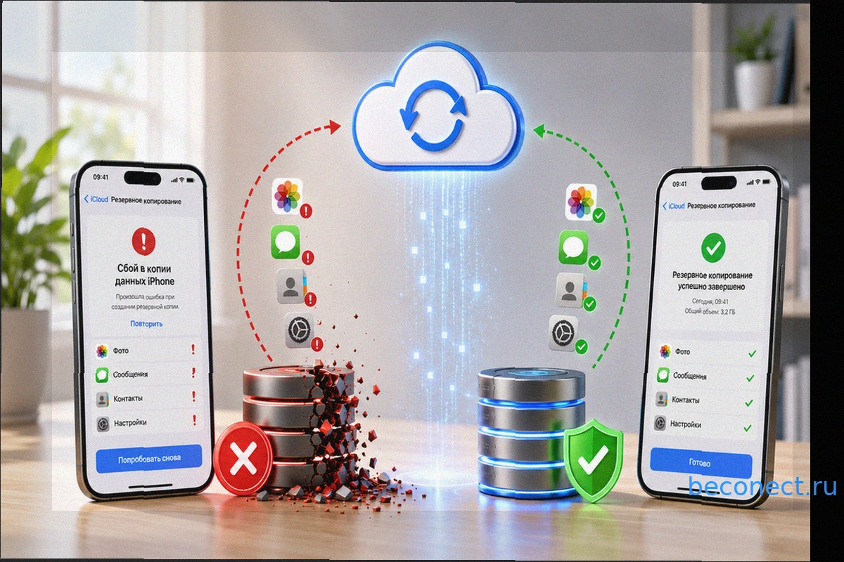 Сбой в копии данных iPhone: Как исправить ошибку резервного копирования iCloud