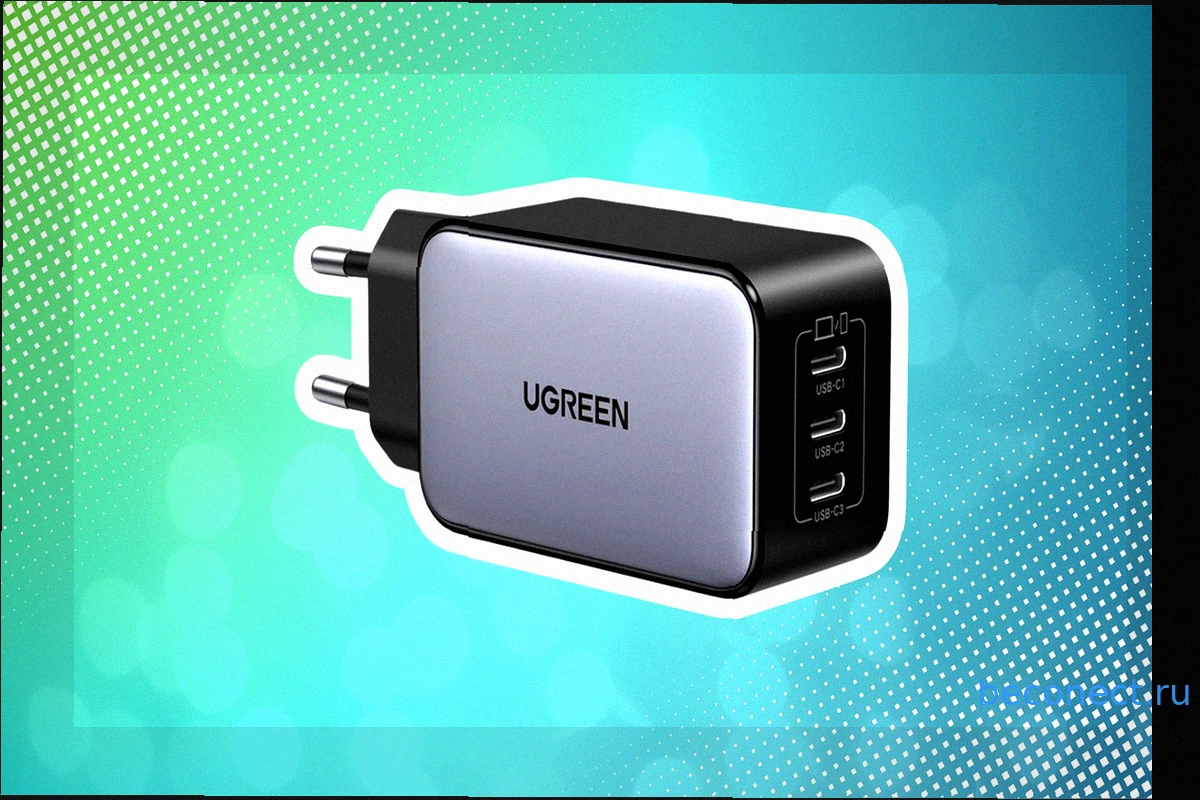 Мощное USB-C зарядное устройство Ugreen Nexode 65 Вт со скидкой: заменит блок питания ноутбука
