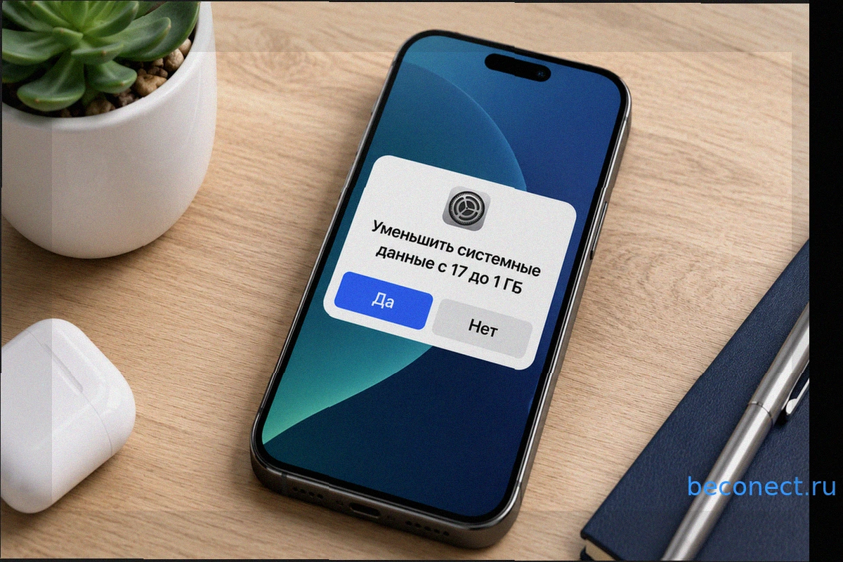 Я очистил системные данные с 17 до 1 ГБ и освободил память на моем iPhone