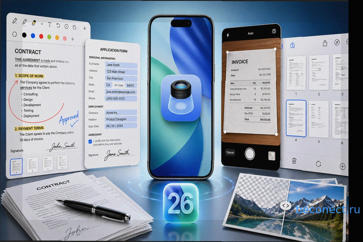 Новые возможности Просмотра в iOS 26: Редактирование PDF, сканирование и конвертация файлов на iPhone