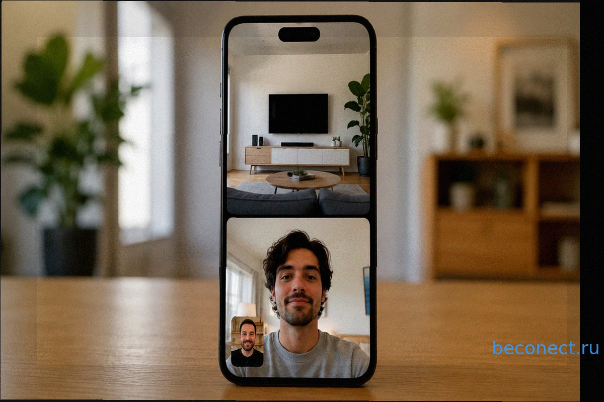 Как снимать на переднюю и заднюю камеру одновременно в FaceTime в iOS 27